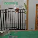 Ingenuity Multi-Use Decorative Extra Tall Walk-Thru Baby Gate, Fits Openings 28.5-48 Inch (Pack of 1), Black Metal, for Doorways and Stairways, 36' Tall Baby and Pet Gate, Black, One Size