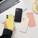 2 x Compatible with iPhone 16 Plus Case Cute Aesthetic Striped Phone Case for Girls Women,Soft Silicone Shockproof Protective Designed for iPhone 16 Plus Case -White