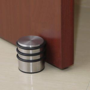 KINJOEK Heavy Weight Door Stopper, No DrillStainless Steel Door Stop with Protective Rubber Bands Door Wedge for Office, Home, Garage, Laundry Door (Silver)