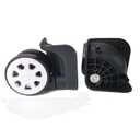 Zoofen Luggage Wheels Replacement Black Suitcase Wheels Replacement Suitcase Caster Wheels with 5 Screw Holes(Z324-Black)