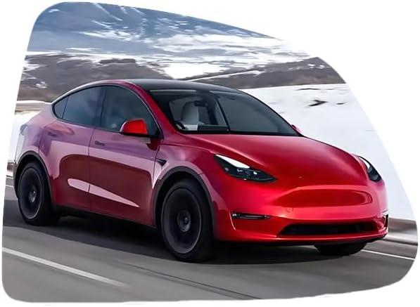 Replacement Exterior Mirrors Side Rear View Mirror White Glass Lens Door Mirror For Tesla Model Y 2021-2024 Passenger side Right (right)