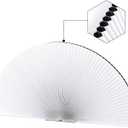 Arch Window Shades Blackout Half Circle Cellular Shades, Pleated Blinds Half Moon Window Shades for Semi Circle Windows, Easy Cut and Install, (Radius: 36", White)