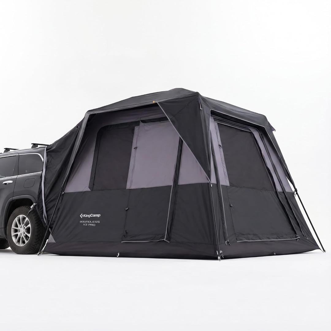 KingCamp SUV Tent, Instant 6-8 Person Waterproof & Windproof Tailgate Car Camping Tent with Movie Screen for Family Camping & Outdoor Adventures, Large