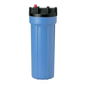 Pentair Pentek 158005 Traditional Slim Line Filter Housing, 3/8" NPT #10 Under Sink Opaque Water Filter Housing with Pressure Relief Button, 10-Inch, Blue (Single Unit)