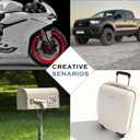 2 x Denmark Flag Sticker Emblem Danish Decal Car Chrome Flags, 2 Pack, 3 x 2 inches