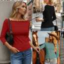 Velvelhall 3 Pack Women's 3/4 Sleeve Tops, 3-Color, Small (M)