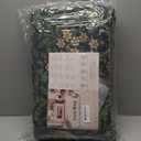 5x7 Floral Washable Area Rug for Living Room, Vintage Boho Rugs for Bedroom Dining Room, Botanical Birds Non Slip Low Pile Forest Throw Carpet for Farmhouse Office, Retro Gold/Green