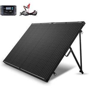 Renogy 200 Watt 12 Volt Portable Solar Panel with Waterproof 20A Charger Controller, Foldable 100W Solar Panel Suitcase with Adjustable Kickstand, Solar Charger for Power Station RV Camping Off Grid