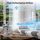 BEYOND BREEZE 12 Inch Retro Oscillating Table Fan, All Metal Desk Fan with 3-Speed and 80 Wide Oscillation, Perfect for Home and Office