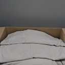 Litanika Linen Grey Comforter Set California King Size, 3 Pieces Cal King Lightweight Solid Bedding Comforter Set, All Season Fluffy Bed Set (104x96In Comforter & 2 Pillowcases)