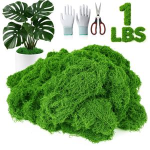 2 x 1LB Artificial Fake Green Moss for Crafts Plants Indoor