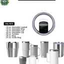 2 x Pack Tumbler Replacement Lids for YETI, 30 oz Tumbler Magnetic Slider Replacement Fits 30 oz Tumbler, 14 oz Mugs & 35 oz Straw Cups, with Extra Seals and Magnetic Closures