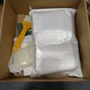 Open-Top Self Cleaning Litter Box, Automatic Cat Litter Box with APP Control, Dual Safety Sensors, Includes Trash Bags, Grey-White