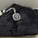 Bedsure Electric Blanket Queen Size - Dual Control Heated Blanket Queen, Fast Heating with 10 Time Settings & 10 Heat Settings, Warm Gift for Grandma (84x90 inches, Dark Grey)