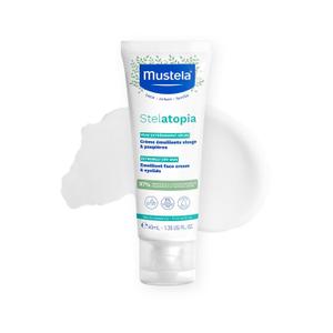 Mustela Stelatopia Eczema-Prone Skin Emollient Baby Face Cream - Face Moisturizer with Natural Avocado & Sunflower Oil - Fragrance-Free - 1.35 Fl Oz (Pack of 1) BBD: 02/2027