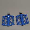 Free-fly Bicycle Pedal - Aluminum Bearing Bike Pedals with 16 Anti-Skid Pins - Lightweight Platform Pedals - Universal 9/16" Bike Pedal for Mountain BMX MTB Road Bike (Blue)