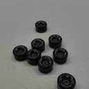 8 Pack 78A Quad Roller Skate Wheels 65 x 36mm with ABEC-9 Bearings Installed for Double Row Skating, Quad Skates Accessories Outdoor/Indoor Use (Black)