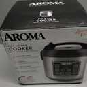 Aroma Housewares 20 Cup Cooked (10 cup uncooked) Digital Rice Cooker, Slow Cooker, Food Steamer, SS Exterior (ARC-150SB),Black
