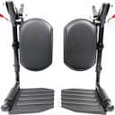 Wheelchair elevating Leg Rest with Padded Calf Pads,Foot Rest,for Drive Reclining and Standard Wheelchair, Transport Chair. Universal Replacement Parts, T94(1pr,Black)