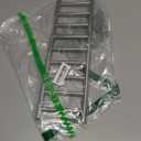 Stainless Steel Bird Ladders 9-Step Parrot Ladder Hanging Bird Cage Climbing Toys with Hooks Birds Exercise Toy for Parakeets, Parrots, CockatooRust-Resistant and Easy to Clean (1 PCS)