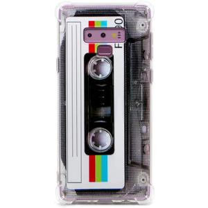 FAteamll Case for Galaxy Note 9 with Reinforced Corners TPU Soft Bumper Retro Cassette Tape Case Compatible with Samsung Galaxy Note 9