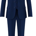AmazingSea Boys Formal Suits Set, from Toddlers to Teen, Adjustable Waist, with Suspenders, Size: 4T, Blue