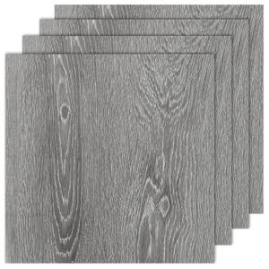 AKOLAFE 40 Sheet Vinyl Flooring 12 x 12 Peel and Stick Floor Tile Waterproof Clearance Vinyl Floor Tiles Wood Grey Self Adhesive Floor Tiles Sticky Laminate Flooring for Bathroom Kitchen Basement RV