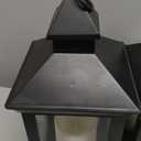 Bright Zeal 2Pack 14" Decorative Candle Lantern Black Outdoor Lanterns with Timer Candles  IP44 Waterproof Vintage Lanterns Battery Powered LED Decorative for Wedding  Warm White Hanging Wall