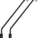 Kingsyard 2 Pack Heavy Duty Wall Mounted Deck Hook, 27"-39" Adjustable Metal Plant Wall Hanger for Hanging Bird Feeders, Planters, Lanterns, Wind Chimes, Wall Mounted