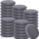 Tanlade 100 Pcs Car Detailing Microfiber Applicator Pad Wax Applicator Wash Microfiber Pads, 5 Inch Diameter (Grey) (Gray)