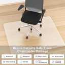 Office Chair Mat for Hardwood Floor,20"X24" Smooth Glide Slip Resistant Desk Chair Mat Hard Wood Floor Protector,Stay in Place Plastic Computer Chair Mats for Rolling Office Chairs Not for Carpet