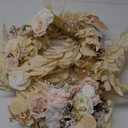 Ling's Moment 9FT Flower Garland for Backdrop Decorations - Wedding Arch Flowers, Eucalyptus & Rose, Artificial Floral Garland for Mantel - Sweetheart Table Decor for Ceremony Reception, White & Beige