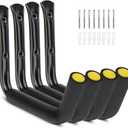 100 LB Capacity (15") Heavy Duty Garage Storage Hooks (4packs) Kayak Storage Hanger Wall Mounted Rack for Hanging Ladders, Bikes