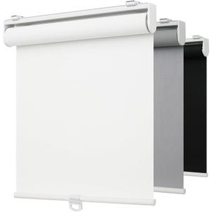 100% Blackout Indoor Cordless Roller Shades for Windows,Room Darkening Rolled Up Blinds with Spring System,Thermal Insulated UV Protection Waterproof Fabric for Home Office (White,36"W x 72"H)