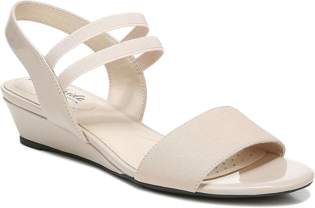 LifeStride Women's, Yolo Sandal (7.5 Wide, Tender Taupe)