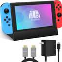 TV Dock Station for Switch, Replacement for Official Dock Set. Supports 4K HDMI Output with 15V/2.6A Power Adapter and HDMI Cable