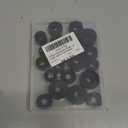 20 Pack Thick Rubber Washers - Round & Flat Spacers, 4 Sizes, Black Rubber Bushings