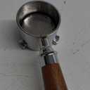 51mm Bottomless Portafilter 3 Ears Compatible with De-longhi La Specialista Coffee Espresso Machine EC9335 9155 9355 9665,100% Stainless Steel Filter Basket and Walnut Handle