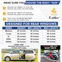 EcoNour Car Window Screens for Camping (Pack of 2) | 100% Protection from Bugs, UV and Mosquito Net | Breathable Mesh Baby Window Covers for Privacy Blackout (Medium 16"x30") | Car Window Accessories