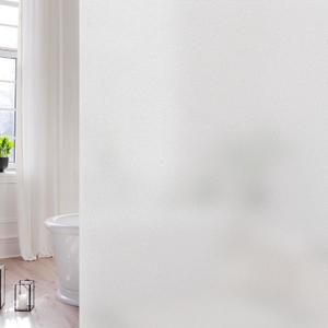 Volcanics Frosted Glass Window Privacy Film, Removable Static Cling Bathroom Window Film, Heat Control UV Blocking, Peep-Proof, Ideal for Home Office 35.4 x 78.7 Inches
