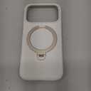 TORRAS Q3 Silicone 360 Spin for iPhone 17 Pro Case with Stand, Fit for MagSafe, Magnetic Ring Kickstand with Camera Control, Liquid Silicone Rubber Soft Phone Case for iPhone 17 Pro 6.3'', Light Ivory