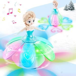 Princess Girl Toys for Toddlers Birthday 1 2 3 4 Year Old Girls with Lights up and Sounds, 360Freedom and Operated Automatic Bump Dancing Princess Interactive Spin Robot Toys