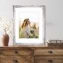 TWING 11x14 Rustic Picture Frames, Distressed White Photo Collage Frame for Wall Decor Display Pictures 8x10 with Mat or 11x14 without Mat, Large Gallery Collage Picture Frames for Wall Mounting