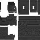 3W Floor Mats & Cargo Liner & Seat Back Mats for 2025 2026 Ford Expedition Max 7 Seats with 2nd Row Bucket Seats, All Weather TPE Full Set Floor Mats for Ford Expedition (Only Max)