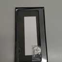 Carbon Fiber License Plate Frame, Carbon Patterns Printed Black Aluminum Plate, Upgraded 1.5mm Thickness, 2 Holes Wide Edge, Stainless Steel Anti-Theft Screws, Crash Pad, 1 Pack