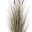 KOL Artificial 5ft Purple Horsetail Reed Grass, 59in Tall Artificial Indoor Outdoor Fake Grass Plant, Home Office Decorative Artificial Plants & Flowers in Pot Faux Plant Greenery, Wedding Decor