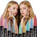 ThEast 10 Colors Metallic Face Paint, Athena Face Body Paint, Temporary Tattoo Markers for Skin, Face Painting Kit Body Markers, Valentines Easter Essentials