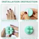 Silicone Toothbrush Holders - 1Pc Razor Hooks Adhesive Wall Mounted for Hanging Towel Key Plug Cable, Utility Decor Stick to Dorm Room Door Function for Kitchen Bathroom Home Office, Green