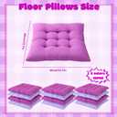 Geetery 12 Pcs Floor Pillows for Kids Bulk Floor Cushions for Classroom 15.7'' Seating Cushions Classroom Pillows Students Reading Corner Tatami Yoga Nursery Daycare (Purple,Square)