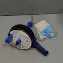 Drain Auger, Clog Remover with Drill Adapter, 25 Feet Flexible Plumbing Snake Use Manually or Powered for Kitchen, Bathroom and Shower Sink, Comes with Gloves (blue)